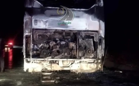 قسنطينة: احتراق حافلة بجبل الوحش