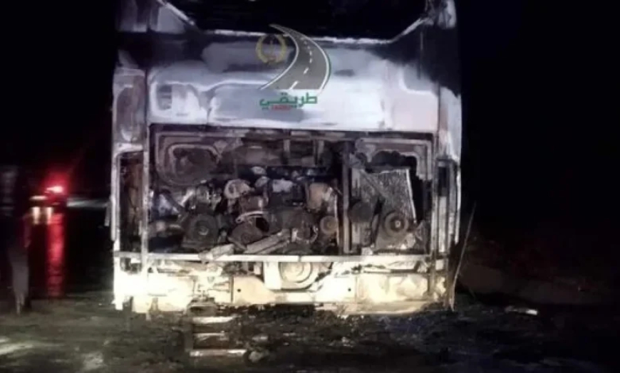 قسنطينة: احتراق حافلة بجبل الوحش