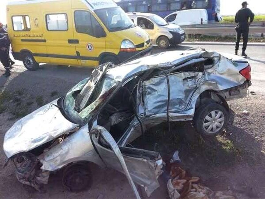 ام البواقي:  وفاة شخص وإصابة 4 اخرين في حادث اصطدام  بعين مليلة