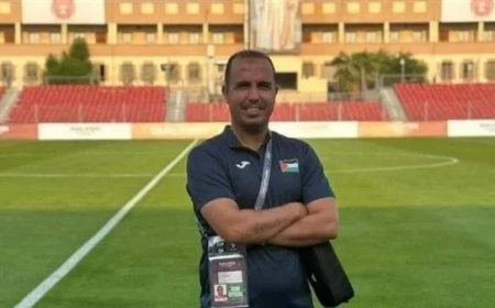 استشهاد مدرب منتخب فلسطين الأولمبي