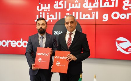 إبرام بروتوكول اتفاق بين اتصالات الجزائر وOoredoo 