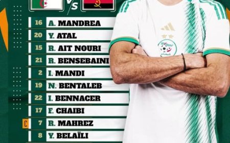 التشكيلة الأساسية للمنتخب الوطني ضد أنغولا