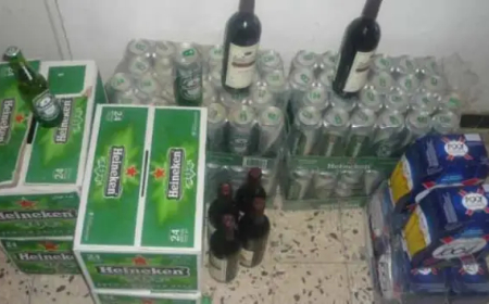 حجز 490 وحدة من المشروبات الكحولية