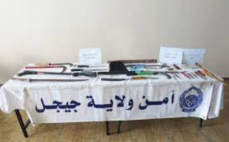 الشرطة تطيح بعصابة أحياء وتسترجع ترسانة من الأسلحة البيضاء  بجيجل