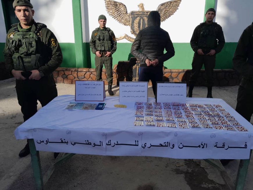 الإطاحة بمروج خطير للمخدرات بحوزته أزيد من 1000 قرص مهلوس بباتنة