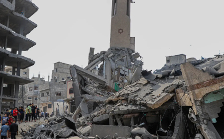 تدمير مسجد نحناح في غزة 