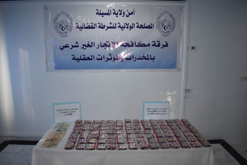 مسيلة:  حجز 6000 كبسولة مهلوسة و توقيف مروجيها 