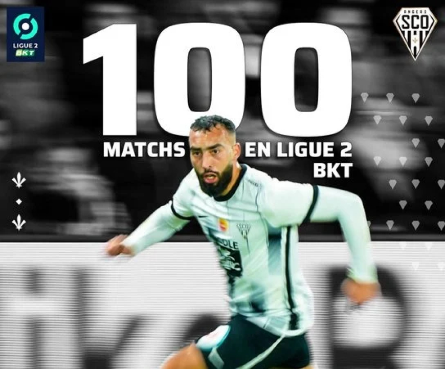 إدارة نادي انجيه الفرنسي تهنئ لاعبها الجزائري حيماد عبدلي 