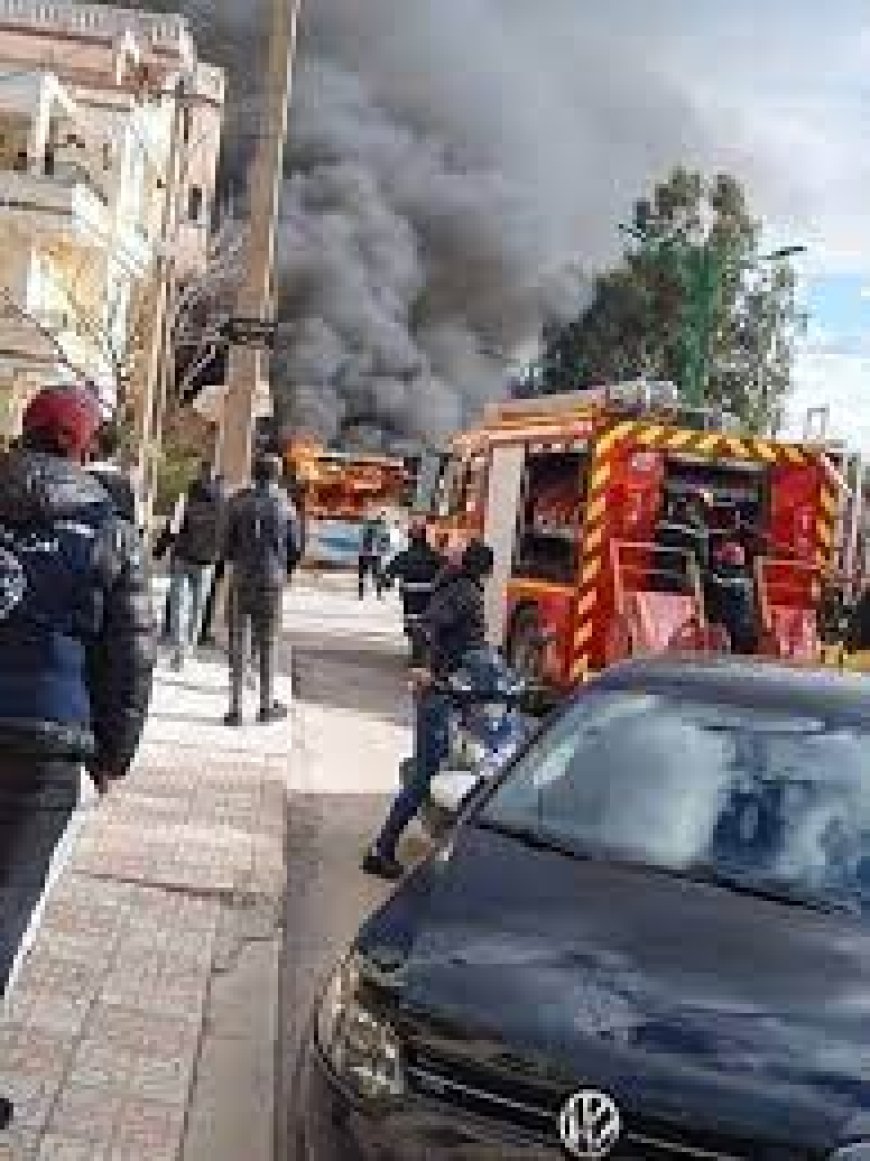 احتراق حافلة لنقل المسافرين ببلدية سلاوة عنونة بقالمة