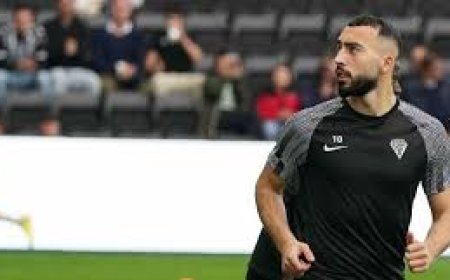 لاعب الخضر ايناس عبدلي هداف وينقذ فريقه انجيه من السقوط في فخ الهزيمة 