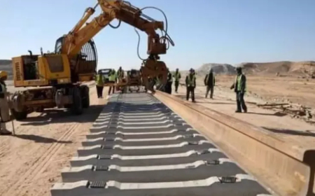 تسريع وتيرة أشغال مشروع خط السكة الحديدية بغار جبيلات