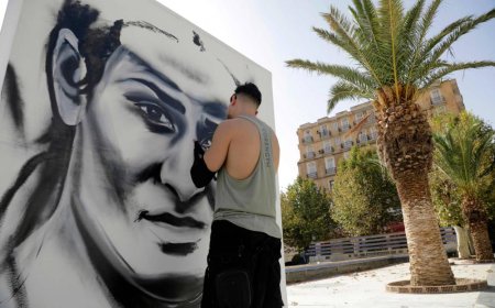 جدارية لبطلة الملاكمة ايمان خليف