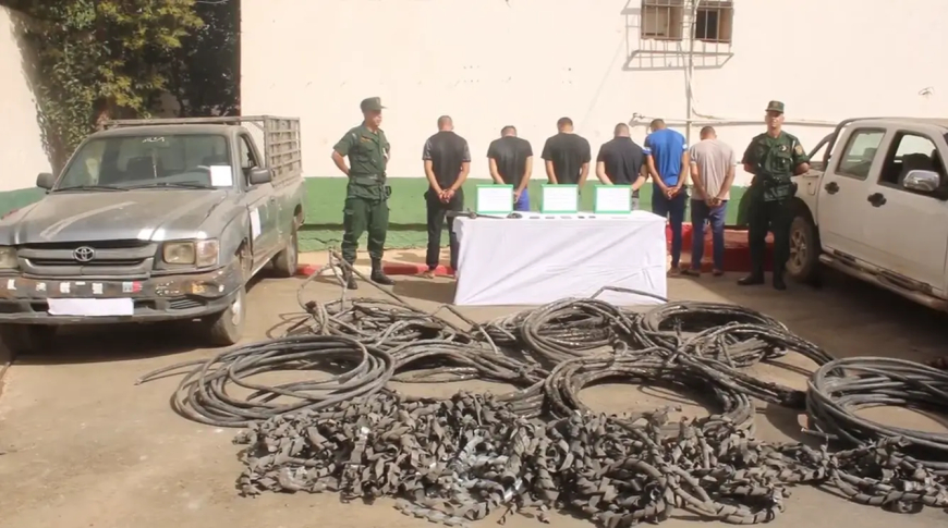 تفكيك عصابة سرقة الكوابل النحاسية بمشروع السكة الحديدية بتيارت