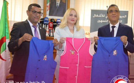 استلام 50 ألف مئزر مدرسي من انتاج محبوسين بالمؤسسات العقابية