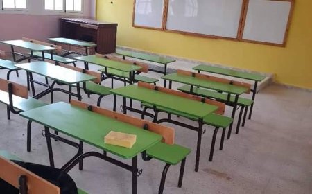 التحاق26 تلميذ  فلسطيني مقيما ببرج بوعريج بمقاعد الدراسة