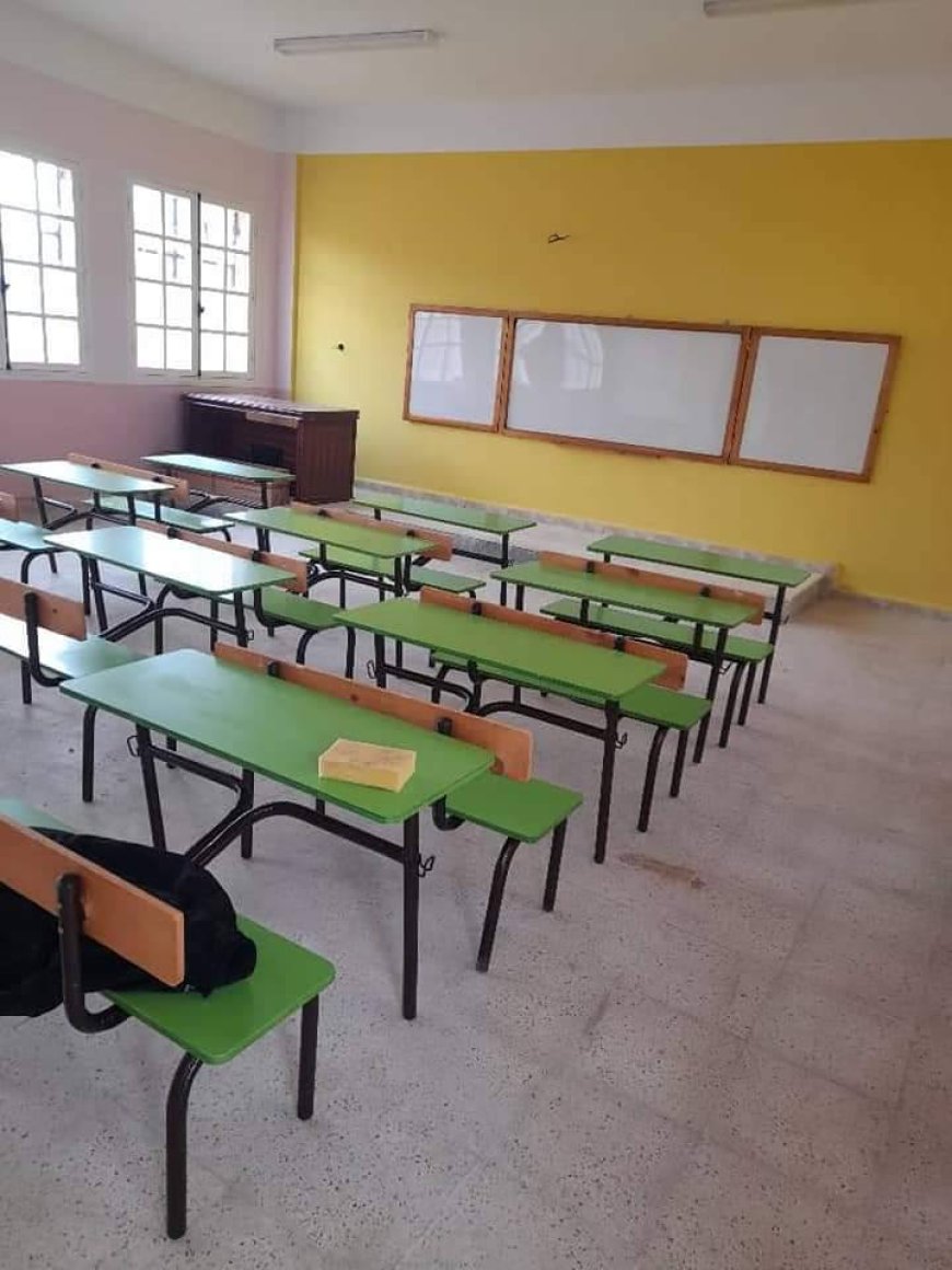التحاق26 تلميذ  فلسطيني مقيما ببرج بوعريج بمقاعد الدراسة