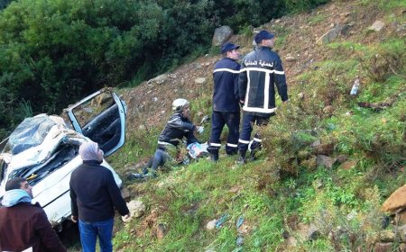 إصابة ثلاثيني بجروح خطيرة في حادث سقوط سيارة داخل حفرة بتاسوست بجيجل 