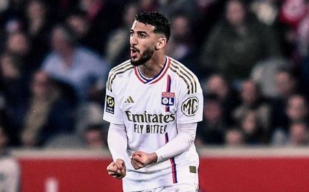 اولمبيك ليون يتغنى بهدف بن رحمة في شباك لوهافر