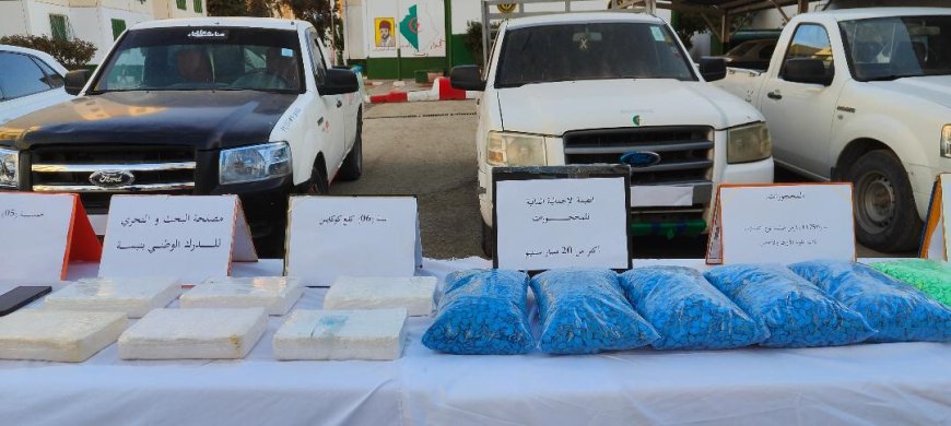 الدرك الوطني بتبسة يحجز 44750 قرص صلب نوع إكستازي و 06 كلغ من مادة الكوكايين 