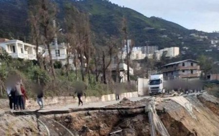 الدرك الوطني يعلن عن غلق جديد للطريق الولائي الرابط بين زيامة منصورية وايراقن سويسي بجيجل  