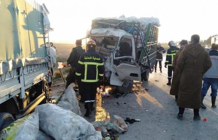 ام البواقي:  اصطدام بين شاحنتين يخلف ثلاثة جرحى باولاد حملة  