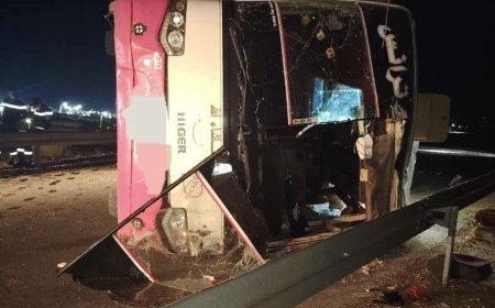 6 وفيات و 31 جريح اثر إنحراف وانقلاب حافلة لنقل المسافرين  بولاية النعامة