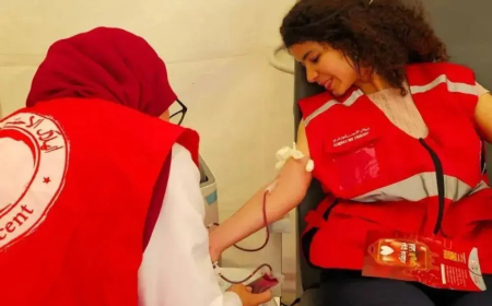 الهلال الأحمر الجزائري ينظم حملة تبرع بالدم