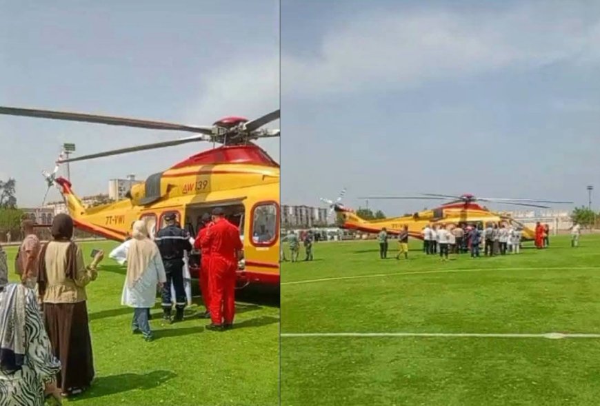 إجلاء جوي لأربعة مصابين نحو مستشفى الحروق بالعاصمة