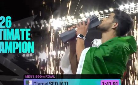 بطولة "ألتيميت تشامبيونشيب 2026": سجاتي يتوج بالميدالية الذهبية في سباق 800 متر