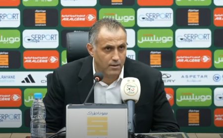 هكذا ظهر المدرب الجديد إبراهيم حمداني في اول مؤتمر صحفي له على رأس الخضر