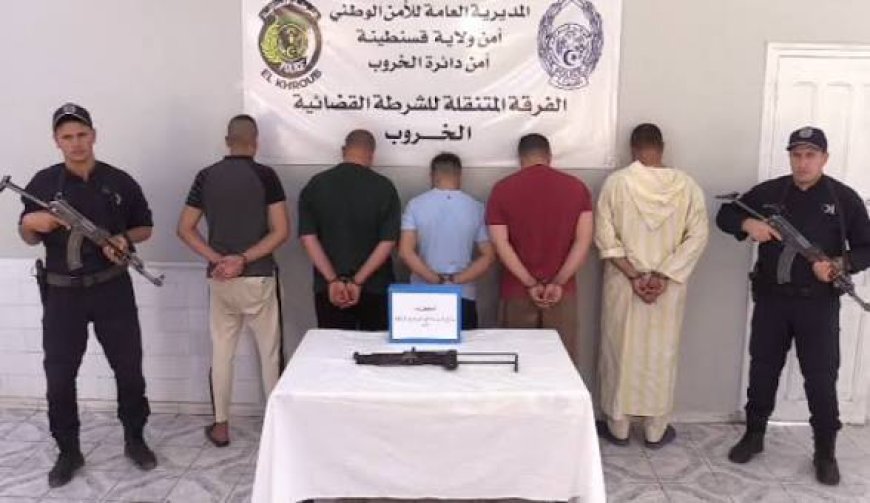 تفكيك جماعة إجرامية من 5 أفراد وحجز سلاح رشاش بالخروب